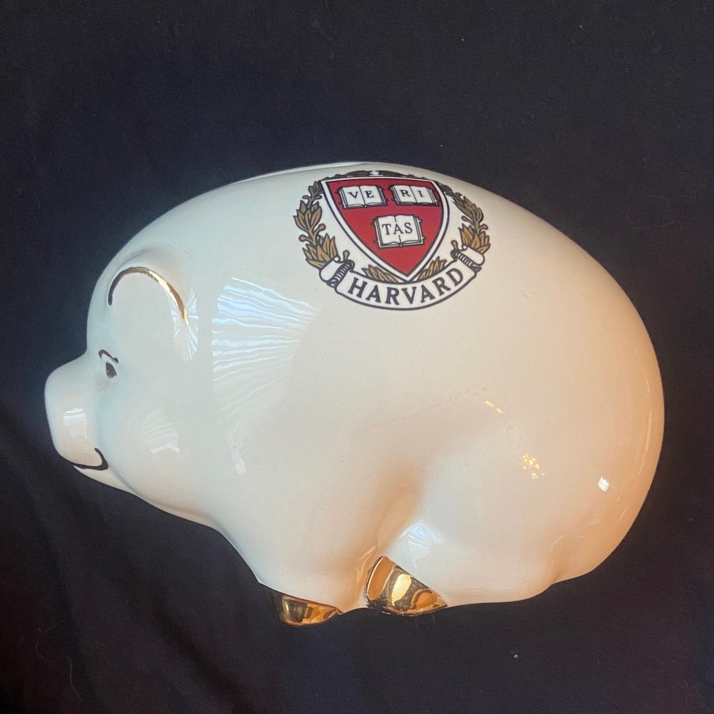 Vintage Harvard University Piggy Bank